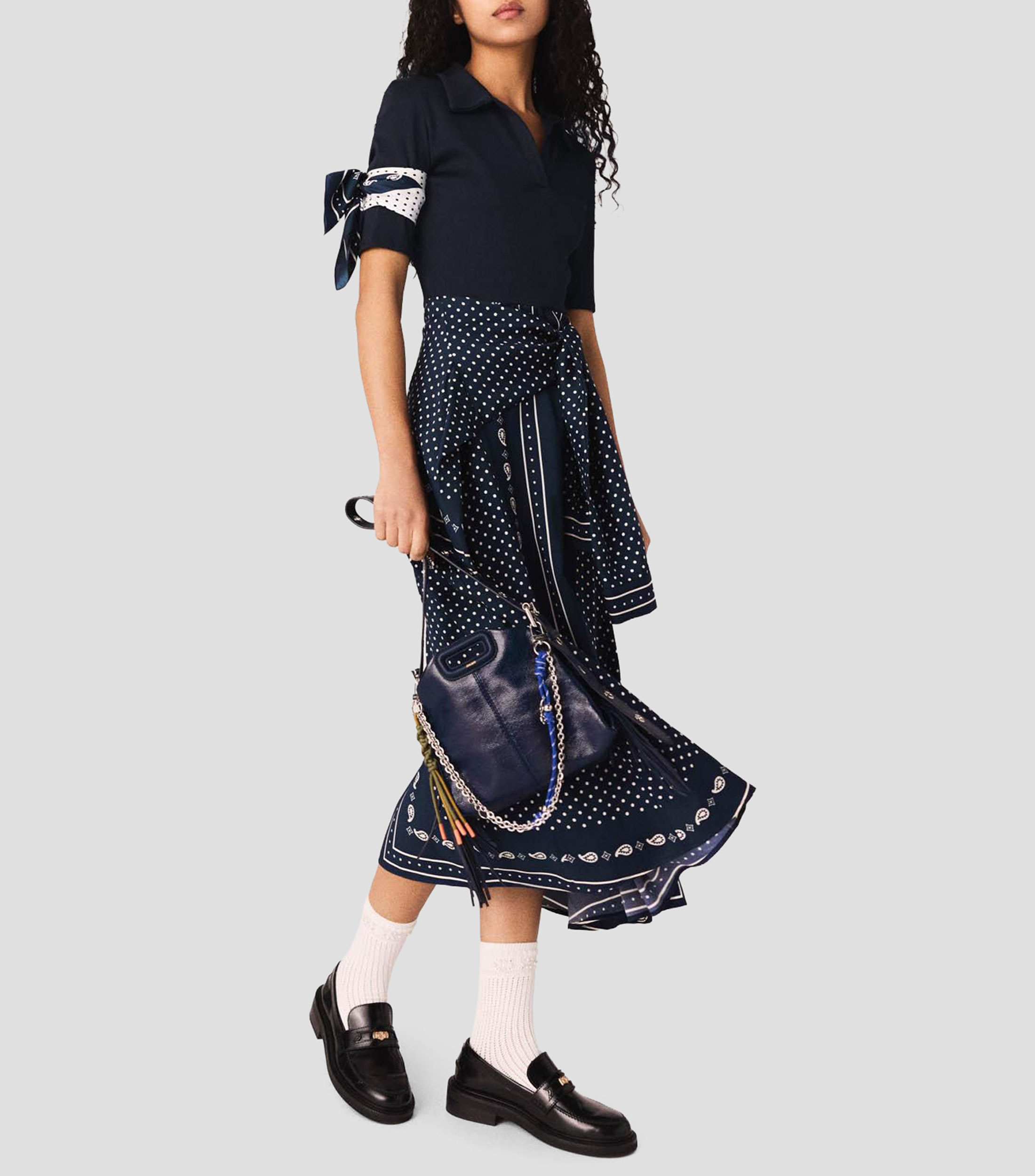 Vestido midi estampado Mujer
